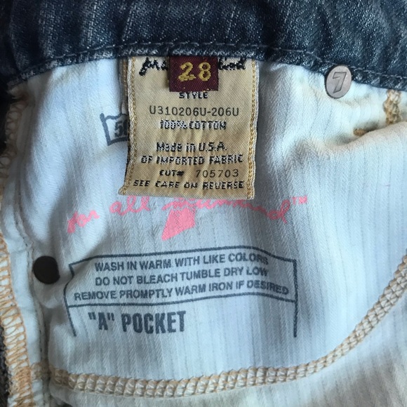 7 For All Mankind denim pencil skirt with slit - Picture 6 of 8